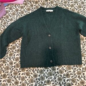 Everlane High V Cropped Alpaca Cardigan